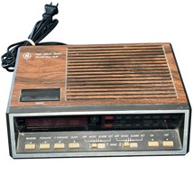 Vintage Ge Alarm Clock Radio Model 7-4616B Two Wake Times Red Led Digits Vgc - £15.72 GBP