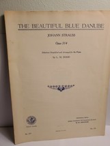 The Beautiful Blue Danube Piano Arrangement Sheet Music (1937) - $6.99