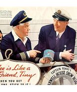 Maxwell House Coffee Capt Henry 1934 Advertisement Full Page Lithograph ... - $733.58 MXN