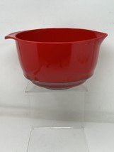 Trudeau Red Melamine 3 Liter Nested Mixing Non-Slip Bowl with Pour Spout - £17.11 GBP