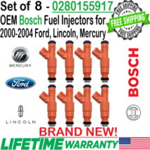 BRAND NEW OEM x8 Bosch Fuel Injectors for 2003, 2004 Ford Crown Victoria 4.6L V8 - £449.41 GBP