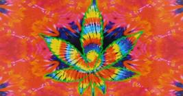 Tie Dye Marijuana Leaf Holographic Psychedelic Chrome Bumper Sticker - £2.22 GBP