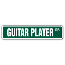4 x 18 in. Guitar Player Street Sign - $24.48