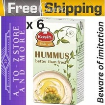 6 Pack XAl- Kasih Hummus 135 gram Better than fresh &quot;HALAL&quot; الكسيح حمص بالطحينية - £22.59 GBP