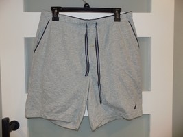 Nautica Gray/Navy Blue Sleepwear Relaxed Pockets Lounge Shorts Size L Me... - $17.48