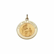 14K Real Gold First Communion Medal FREE SHIPPING - £192.74 GBP+
