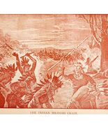 1891 Sioux Messiah Craze Red Plate Print Victorian Indian Wars History F6G - $29.99