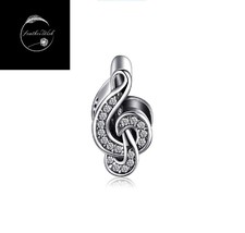 Genuine Sterling Silver 925 Love Music Musical Note Bead Charm For Bracelets - £15.65 GBP