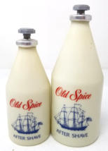 Empty Old Spice Original After Shave Empty Glass Bottles Set of 2 Star Caps Vtg - £14.15 GBP