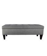 Brooke Collection Button Tufted Upholstered Long Bedroom Storage Bench, ... - $467.99