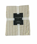 Tahari Tablecloth Ivory Metallic Gold Threading Striped Oblong 60x120 El... - $524.88 MXN
