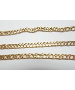 Authenticity Guarantee 
18k 750 Yellow Gold 19" Fancy Cuban Curb Chain Neckla... - $524.69