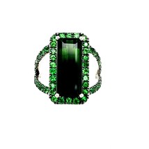 Natural Tourmaline Tsavorite Ring 7 14k Gold 6.77 TCW Certified $5,950 300690 - £2,334.51 GBP