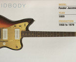 1959 Fender Jazzmaster Solid Body Guitar Fridge Magnet 5.25&quot;x2.75&quot; NEW - £3.07 GBP