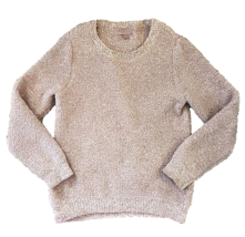 Medium Barefoot Dreams Cozychic Sweater Pink Pullover Fuzzy Soft Crew Thick Cozy - £50.62 GBP