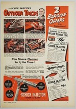 1952 Print Ad Schick Injector Razor Blades Whopper-Stopper Fishing Lures - £11.44 GBP