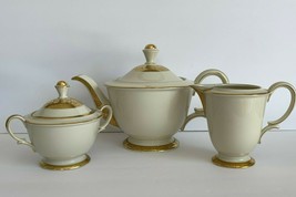 Vintage German Bavaria Tirschenreuth Gold Encrusted Tea Set - £197.04 GBP
