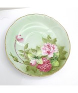 Hand Painted Lefton Saucer Heritage Rose Design 1151 Gold Trim China 5.5... - $9.73 CAD