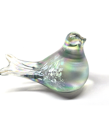 Vintage Hand Blown IRIDESCENT Bird Dove With Feathers Paperweight Figurine - $14.64