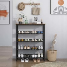 Industrial Country Style Adjustable 5-Layer Shoe Rack w/ Mesh Shelves - $1,573.06 MXN