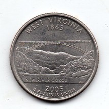 2005 D West Virginia State Washington Quarter - Almost Uncirculated - £3.15 GBP