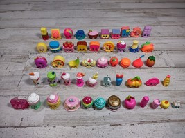 Lot of 50 Shopkins Food Themed Figures Mixed Lot Cake Fruit Drinks NO DUPLICATES - £29.89 GBP