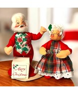 Vintage Annalee 1994 Santa Claus &amp; 1963 Mrs Claus Holiday Christmas Figu... - €15,63 EUR