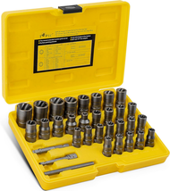 TOPEC Upgrade Bolt Extractor Kit, 32PCS Impact Bolt &amp; Nut Remover Set, 6... - £58.40 GBP