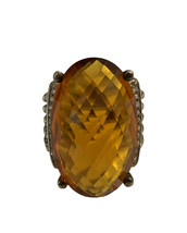 David Yurman Diamond Citrine Oval Wheaton Ring - £542.06 GBP