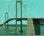 Delaware Memorial Bridge Wilmington Delaware DE Chrome Postcard G7 - $3.91