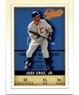 2002 Fleer Authentix - Jose Cruz Jr. #91 - $1.46
