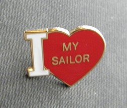 NAVY I LOVE HEART MY SAILOR LAPEL PIN BADGE 3/4 INCH - $5.68