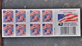 1 booklet of 20 USPS 2022 US Flag Forever Stamps - Free Tracking - £8.72 GBP