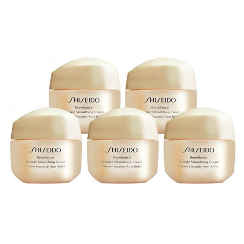 SHISEIDO Benefiance Wrinkle Smoothing Cream 15ml x 5 = 75ml Ginza Tokyo Japan - £42.21 GBP