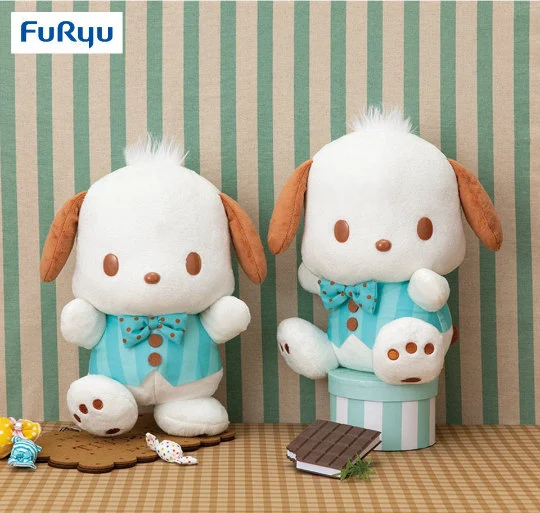 Japan Pochacco Mint Chocolate BIG Plush Doll (2pc set) - 30cm Birthday Christmas - $69.37