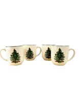 Spode Set of 4 Christmas Tree Cafe Mugs NWT - £66.03 GBP
