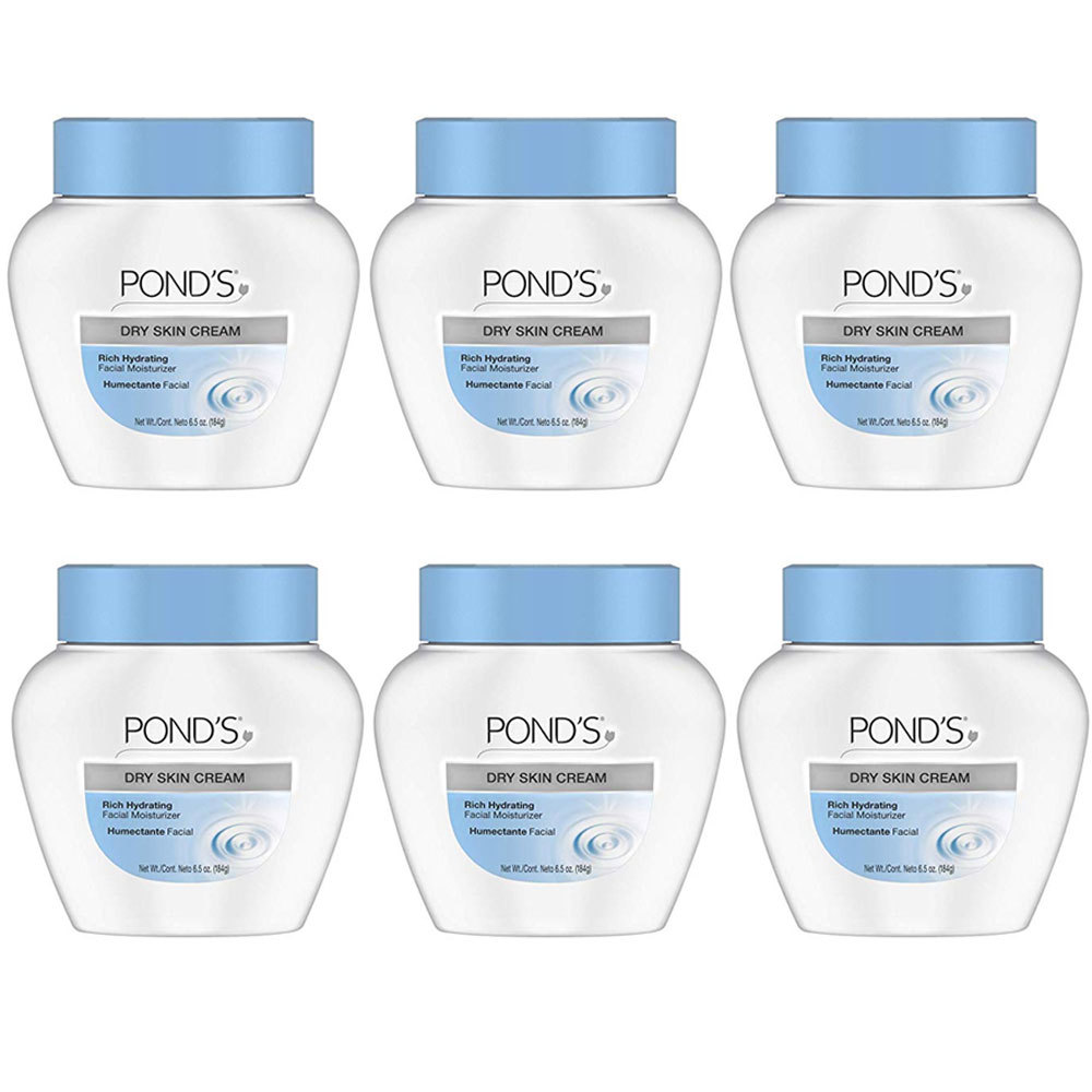 6-New Pond's Dry Skin Cream The Caring Classic Rich Hydrating Skin Cream 6.5 Oz - £37.54 GBP