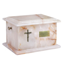 Urn Made of Stone Natural Memorial Casket Personalized Urn For Human Ash... - £144.42 GBP+