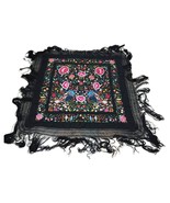 Handmade Vintage Chinese Silk Shawl 5.7&#39; x 5.7&#39; (174cm x 175cm), 1950s -... - $3,644.32 CAD
