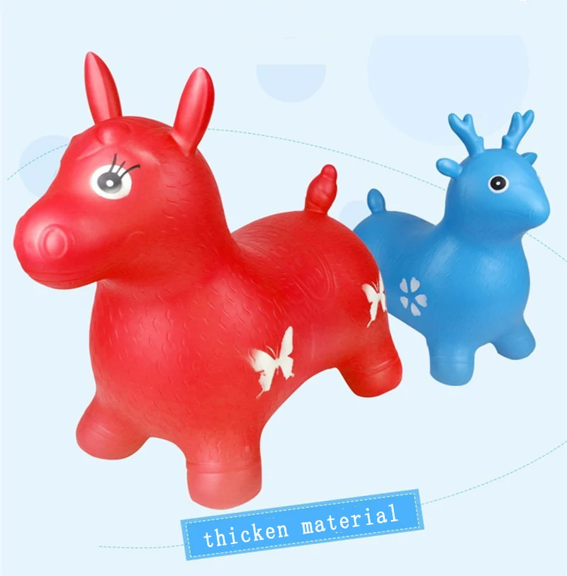 Kindergaten Big Size Kids Animal Jumping Horse Hopper Toys Inflatable Bo... - £45.76 GBP