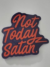 Not Today Satan.  Motivational Multicolor Funny Sticker Decal Cool Embellishment - £1.79 GBP