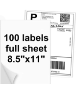 100 Full Sheets Sticker Paper for Laser &amp; Ink Jet Printers, 8.5&quot; X 11&quot; F... - $468.13 MXN