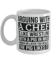 Chef Mug, Like Arguing With A Pig in Mud Chef Gifts Funny Saying Mug Gag Gift  - £11.67 GBP