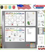 4-Pack Magnetic Dry Erase Calendar &amp; Whiteboard Set - Organize Your Home... - $922.97 MXN