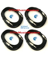 4 Pack 20ft 1/4&quot; Instrument Guitar Bass Amp Keyboard Audio Cable Cord Wi... - £29.14 GBP