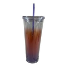 Pink Purple Clear Starbucks 24Oz Tumbler Purple Straw Kaleidoscope Rainb... - £29.54 GBP