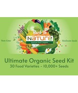Ultimate Organic Seed Kit - 30 Food Varieties - 10,000+ Seeds - Organic Vegetabl - £25.17 GBP
