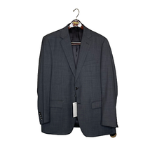 Bespoke Mens Custom Made Sport Coat Size 44R Gray 2-Button Wool Lined Bl... - £78.32 GBP