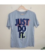 Nike | Gray Short Sleeve Just Do It Colorful Graphic Tee Mens Small - £14.48 GBP