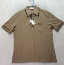Munsingwear by Penguin Polo Shirt Men&#39;s Large Brown Short Sleeve Logo Collared - £22.13 GBP